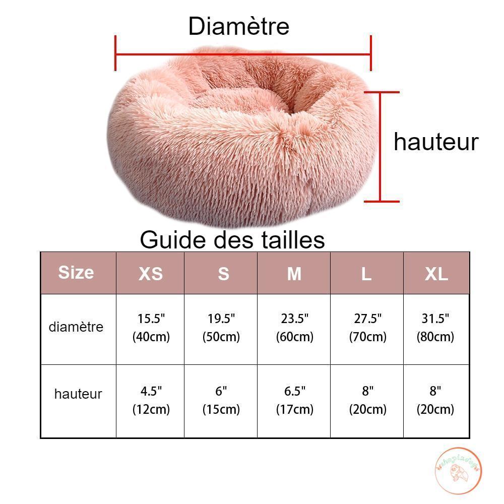 Panier corbeille donut pour chien chat moelleux cocooning